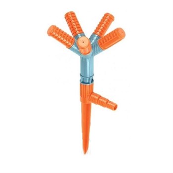 Распылитель-вертушка Silo, вращающийся, пятирожковый, штуцерный 1/2-5/8-3/4дюйма, на пике, пластиковый 6208