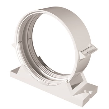 Держатель-соединитель Эра 10ДСКП круглого воздуховода, диаметр 100мм, с уплотнителем, пластиковый 27658