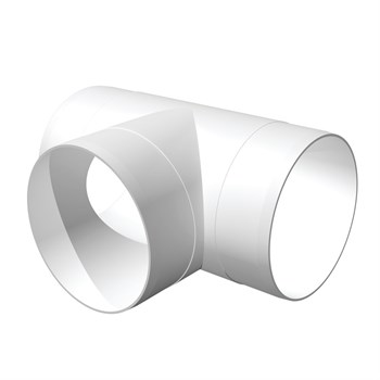 Тройник круглого воздуховода Эра 10ТП, диаметр 100мм, пластиковый 15752