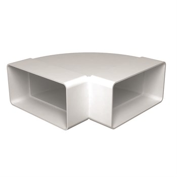 Колено плоское для воздуховода Эра 511КГП, 55x110мм, горизонтальное, пластиковое 31074