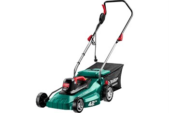 Газонокосилка ЗУБР ГСЦ-42-2000, электрическая, 2000Вт, ширина скашивания 42см 92289