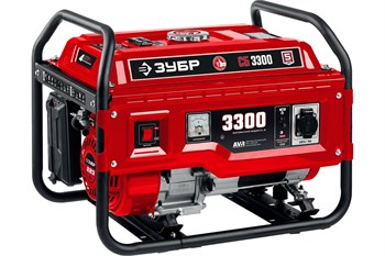 Электрогенератор ЗУБР СБ-3300 бензиновый, 3300Вт, с ручным стартером 92153