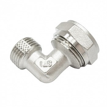 Угольник STI 16х1/2"НР, цанга-штуцер, латунный 77114