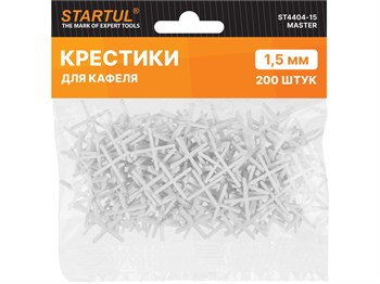 Крестики STARTUL MASTER ST4404-15 для кладки плитки, 1.5мм, упаковка 200шт 27560