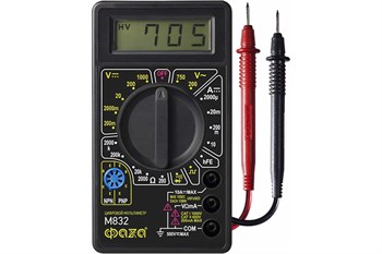 Мультиметр цифровой ФАZА M832, портативный 64568