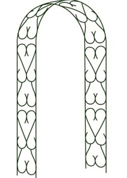 Арка садовая Green Line Прямая, 1.2x2.52x0.34м, разборная, широкая решетка, металлическаяная, зеленая 34182