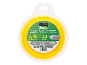 Леска для триммера STARTUL GARDEN ST6060-30, 3ммx33м, форма звезда 87055
