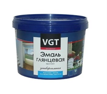 Краска акриловая VGT ВД-АК-1179, интерьерная, 2.5кг, супербелая, глянцевая, база А 92944