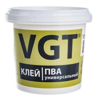 Клей ПВА VGT, 1кг, универсальный, белый 92958