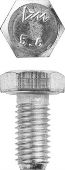 Болт с шестигранной головкой оцинкованный М6х100 - фото 15073