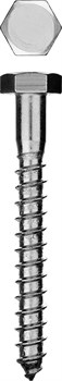 Шуруп глухарь (болт сантехнический) с шестигранной головкой оцинкованный 6х140мм - фото 15146