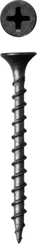 Саморез 3.5x55мм, гипсокартон к дереву, оксидированный, потайная головка, черный - фото 15174