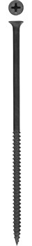 Саморез 3.5x25мм, гипсокартон к металлу, оксидированный, потайная головка, черный - фото 15185