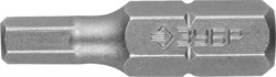 Бита ЗУБР Мастер, С 1/4 дюйма, НЕХ4, 25мм, кованая, хромомолибденовая сталь - фото 15294