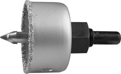 Коронка Зубр "ЭКСПЕРТ" с карбит-вольфрамовой крошкой, высота 25мм, 51мм 10020