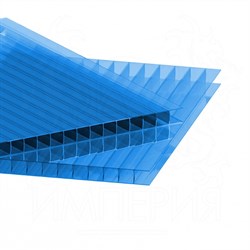 Сотовый поликарбонат Синий  6*2100*6000 ( 6 метров) - фото 25102