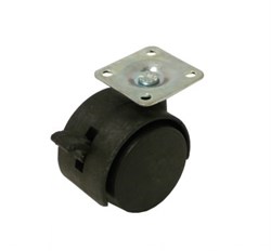 Опора колесная со стопором 50мм Soller 43929