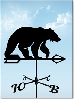 Флюгер металлический "Медведь", 740x355мм - фото 27776