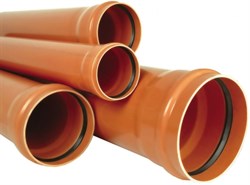 Труба канализационная 160x4.9x3000мм, наружная, полипропиленовая,  оранжевая - фото 32229