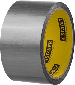 Лента клейкая (скотч) STAYER Профи, 50ммx25м, армированная, на тканевой основе, универсальная, серебристая 5446