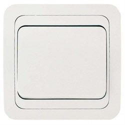 Выключатель одноклавишный 1 СП Makel Мимоза 12001, 10A, 220В, скрытой проводки, белый/белый - фото 40065