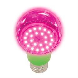 Лампа светодиодная Uniel ФитоЛето для растений и рассады, LED A60, E27, 8W, 60x110мм, 11мкм/с, LED-A60-8W/SPSB/E27/CL - фото 40109