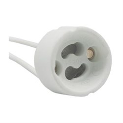 Патрон Ecola AB10LWEAY, GU10, с проводом  2x8см, керамический, белый 41521
