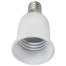 Переходник Ecola A4T14WEAY, с цоколя E14 на E27, белый 41530