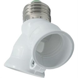 Переходник Ecola A7T27WEAY, с цоколя E27 на 2xE27, белый 41533