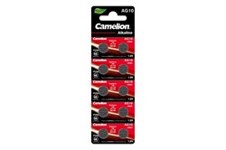 Батарейка для часов Camelion G10 BL-10 Mercury Free (AG10-BP10(0%Hg), 389A/LR1130/189, алкалиновая/щелочная, дисковая 45280 - фото 42159