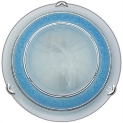 Светильник настенно-потолочный Дюна, диаметр 300мм, 2х60W, E27, G99, голубой/хром - фото 45319
