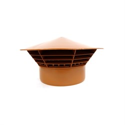 Зонт/грибок вентиляционнный для канализационной системы, 110мм, полипропилен, рыжий - фото 45469