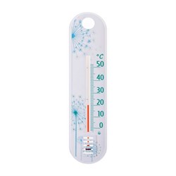 Термометр оконный Rexant Сувенир 70-0503, 190x45мм, шкала 0…+50 градус, основание пластмасса - фото 48044