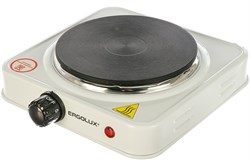 Плитка электрическая одноконфорочная ERGOLUX ELX-EP03-C01 83884, 1кВт, диск, белая - фото 48054