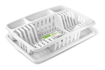 Сушилка для посуды Фланто С488БЕЛ, 508х338мм, пластиковая, белая 64624