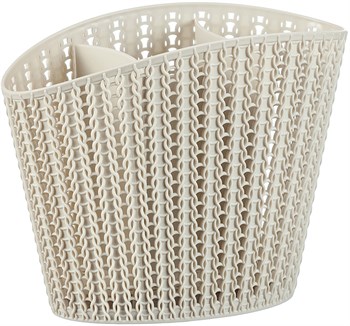 Сушилка для столовых приборов Вязание М1166, пластиковый, белый ротанг - фото 48857