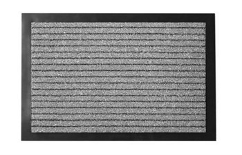 Коврик придверный Floor mat (Полоска), 50x80см, влаговпитывающий, серый - фото 50420