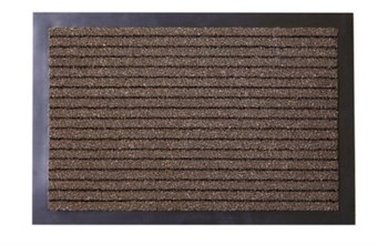 Коврик придверный Floor mat (Полоска), 50x80см, влаговпитывающий, темно-коричневый - фото 50426