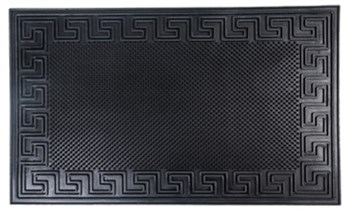 Коврик придверный АМ Римский, 40х60см, черный, резиновый - фото 50453