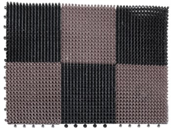 Коврик придверный Травка, 42x56см, грязезащитный, черно-коричневый, пластиковый - фото 50498