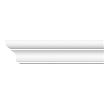 Плинтус потолочный экструзионный Лагом Формат 05015Е, 26x43ммx2м, полистирол, белый - фото 50590