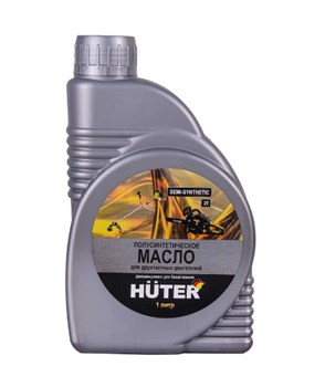 Масло полусинтетическое 2Т для двухтактных двигателей, для техники Huter, 1л 70546