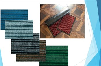 Коврик придверный Floor mat (Атлас), 90x150см, влаговпитывающий, черный - фото 54343