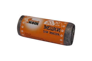 Мешки для мусора Рыжий Кот 310101, 30л, 14мкм, ПНД, в рулоне 30шт, черные 44480 - фото 55174