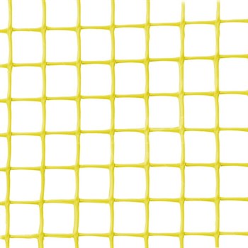 Сетка садовая, ячейка 15x15мм, высота 1м, пластиковая, в рулоне 20м, желтый, на метраж - фото 56414