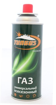 Баллон газовый для портативных плит Tungus Premium, 220г, цанговый клапан, металлический, всесезонный - фото 56605