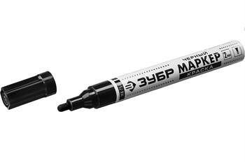 Маркер-краска Зубр МК-750, 2-4мм, круглый наконечник, черный - фото 56802