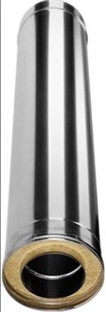 Сэндвич-труба нержавеющая сталь+нержавеющая сталь, толщина 0.8мм, длина 1м, диаметр 150x220мм - фото 58111