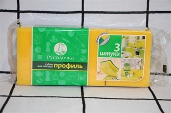 Губка для посуды Профиль Русалочка 70864, 80x65x40см, упаковка 3шт 68229 - фото 58185