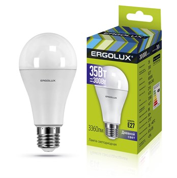 Лампа светодиодная Ergolux LED-A70-35W-E27-6K, 35Вт, 220В, цоколь Е27, 6000К - фото 58565